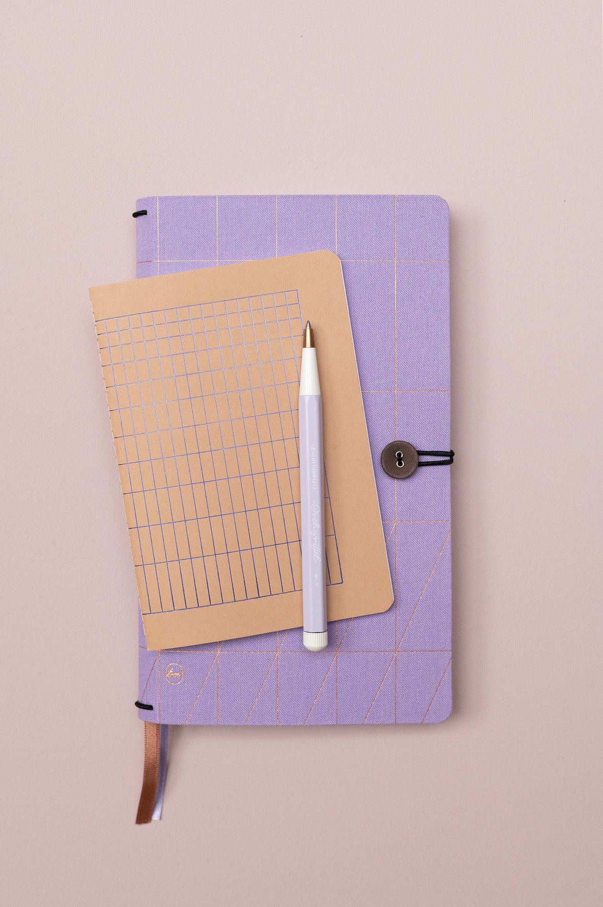 Combination Notebook button lavendula + Diary 2027 refill