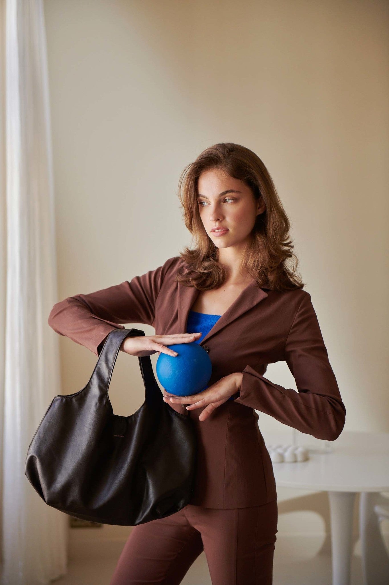 Mila handy bold bag - Seal Brown