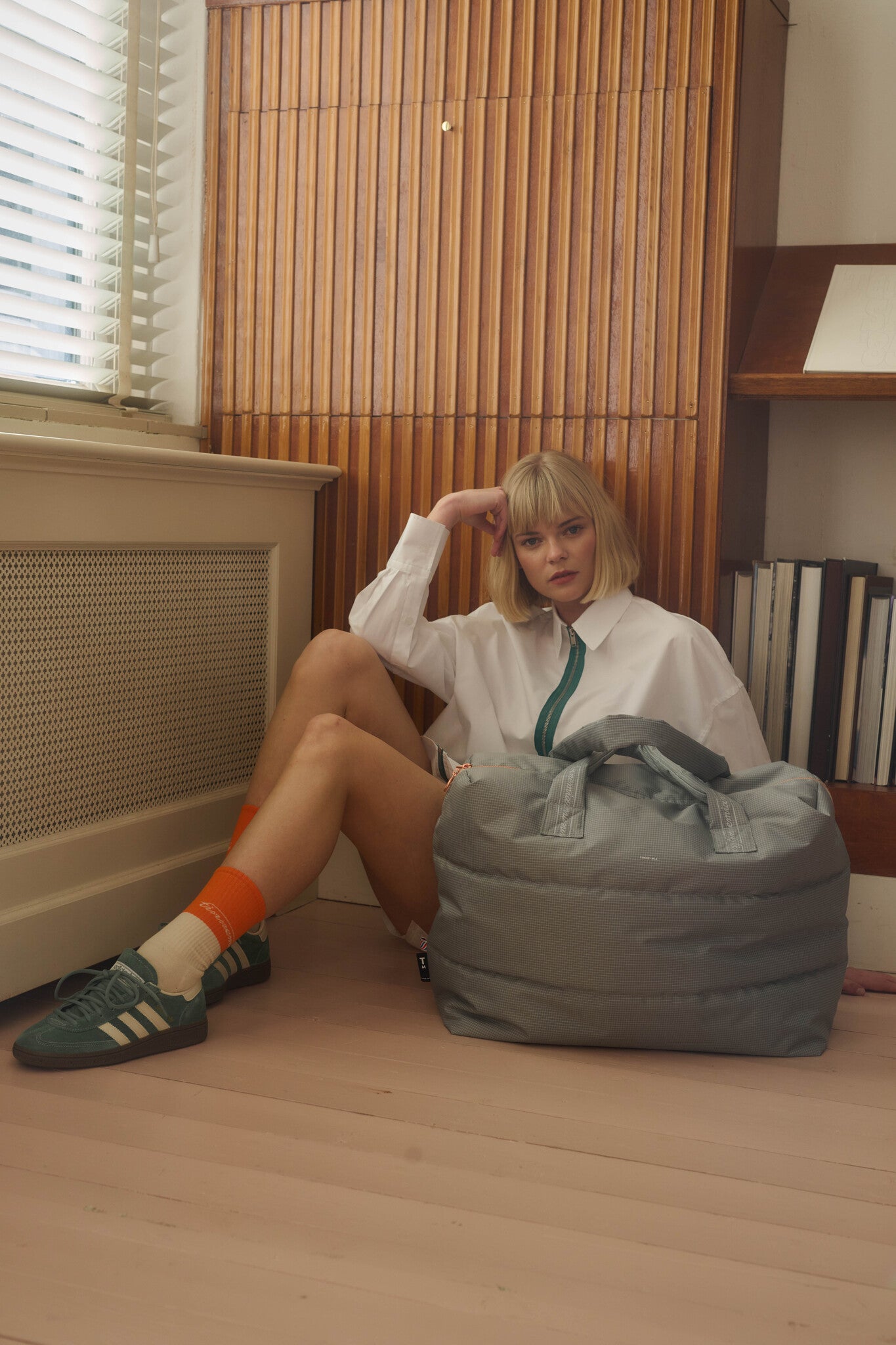 Camill Big Puffy Weekend Bag - sports - checks grey