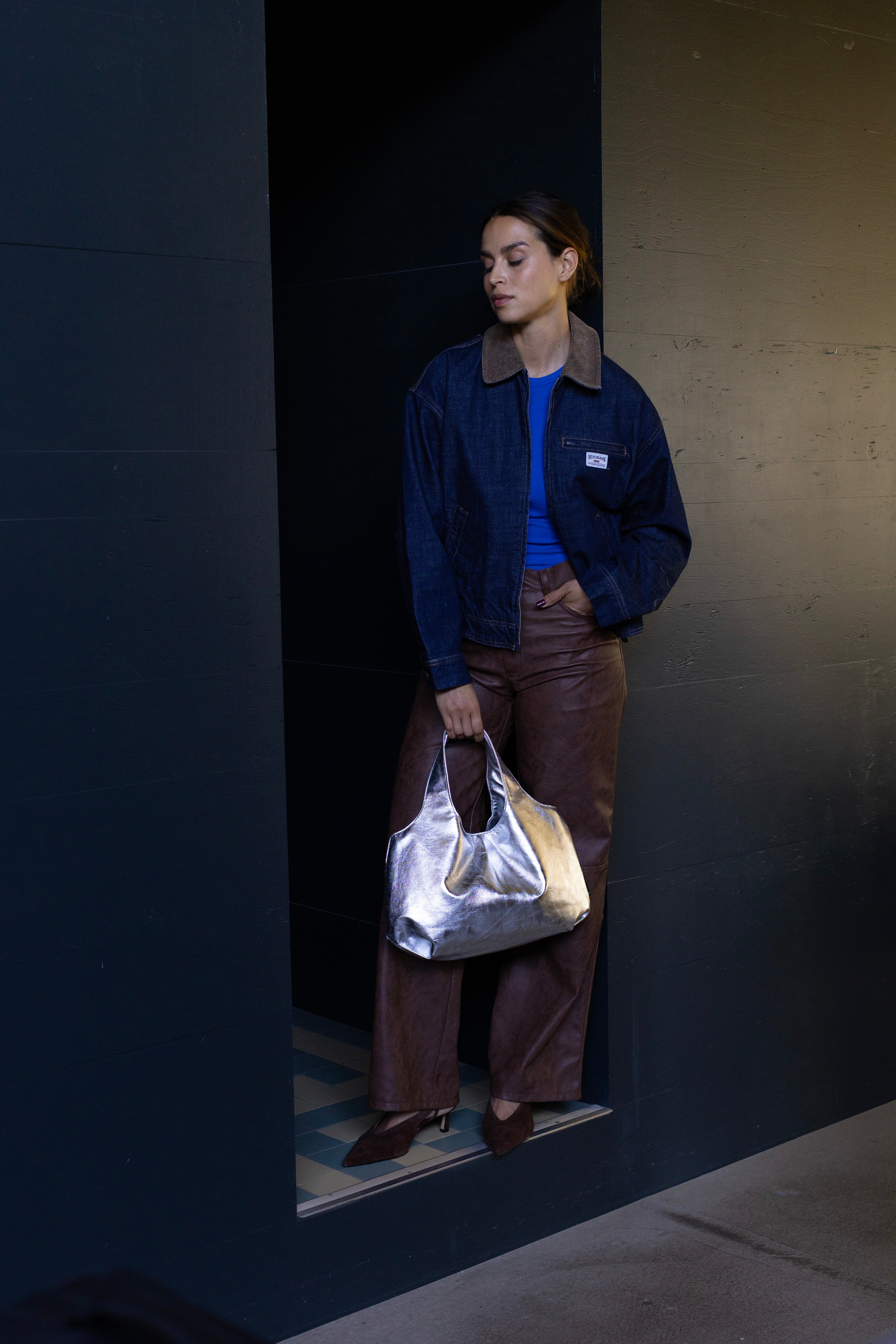 Mila handy bold bag - silver