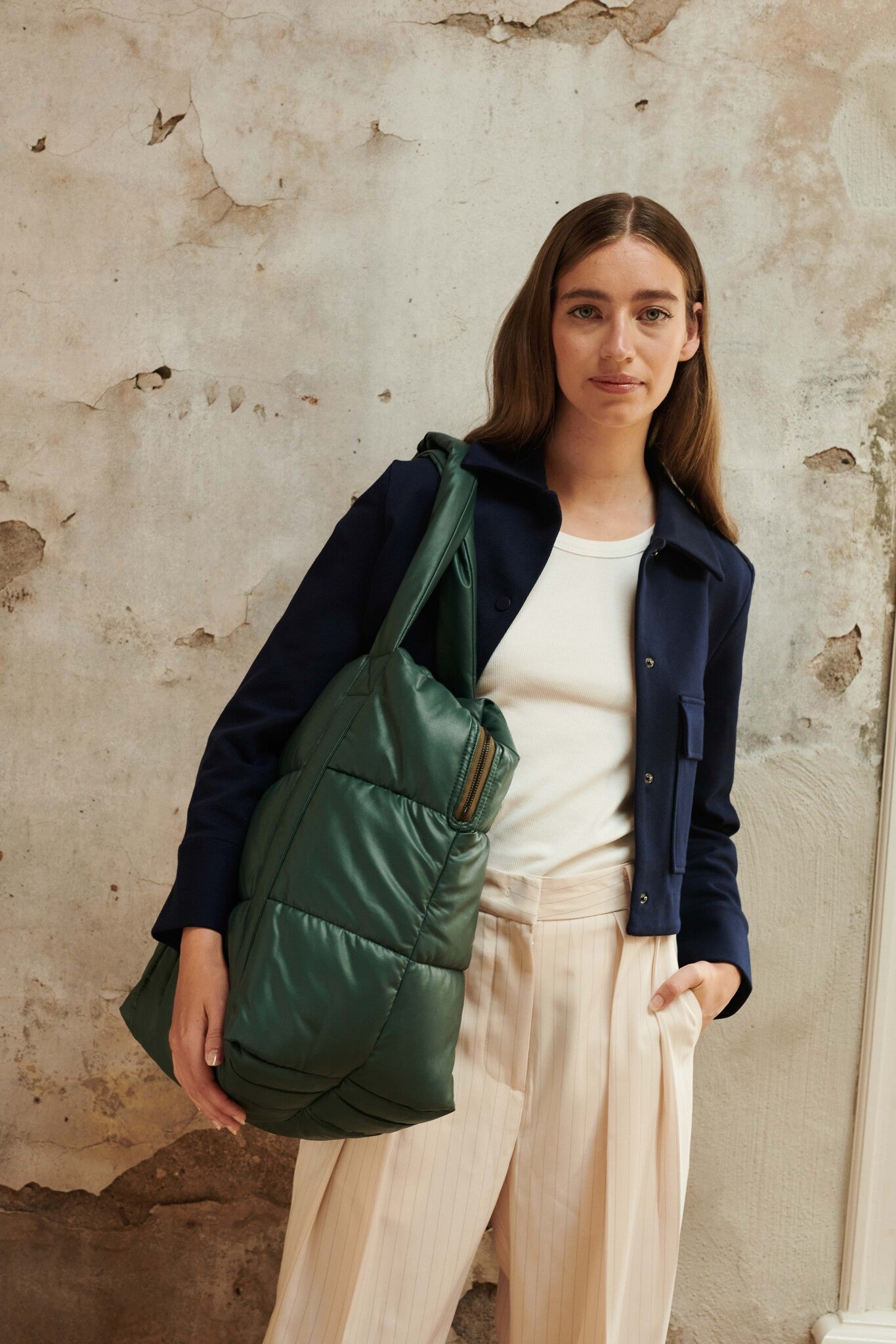 Clode Puffy Shoulder Bag - Jungle Green