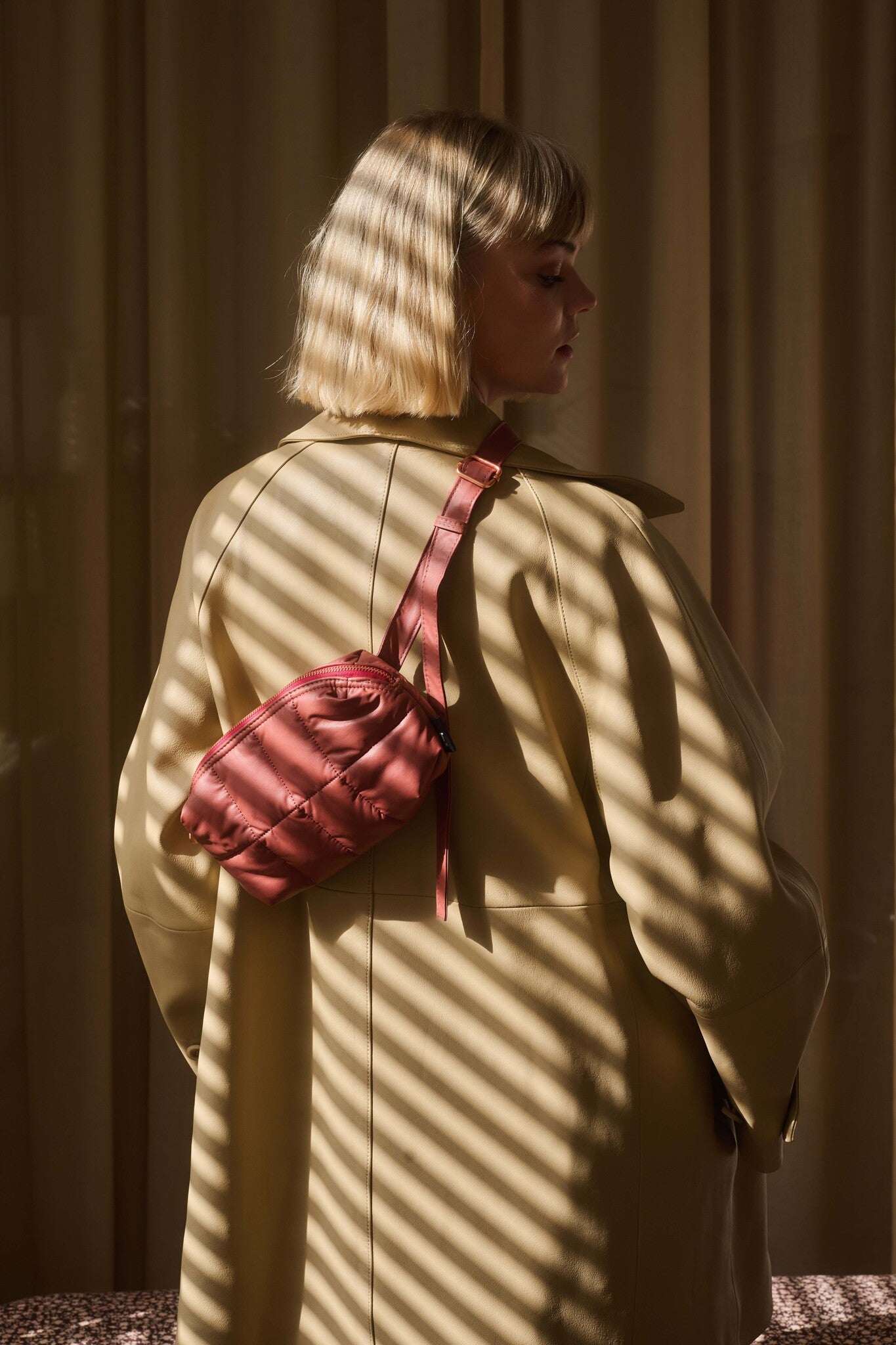 Cilou puffy belt bag - Red Wood