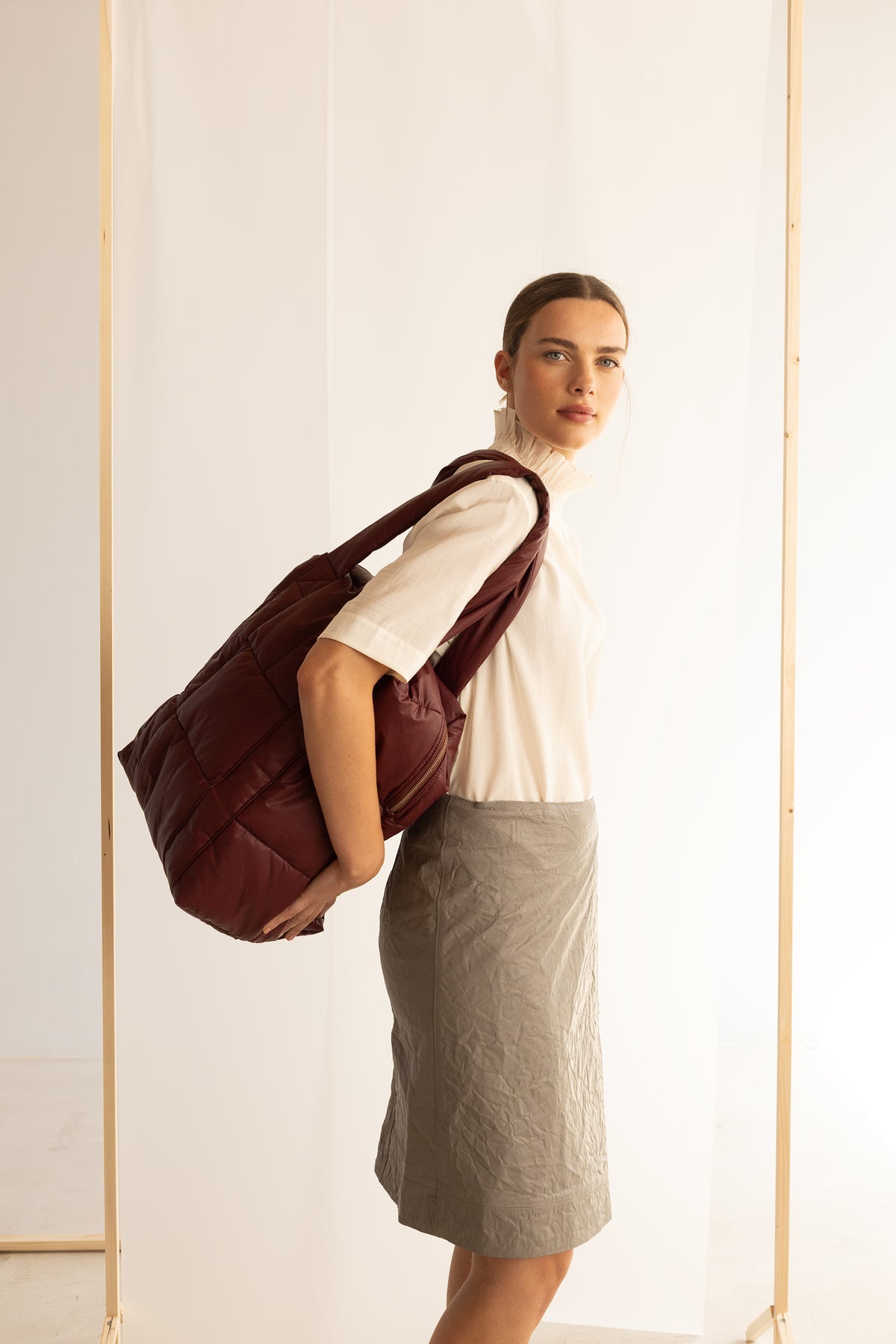 Clode Puffy shoulder bag - new maroon