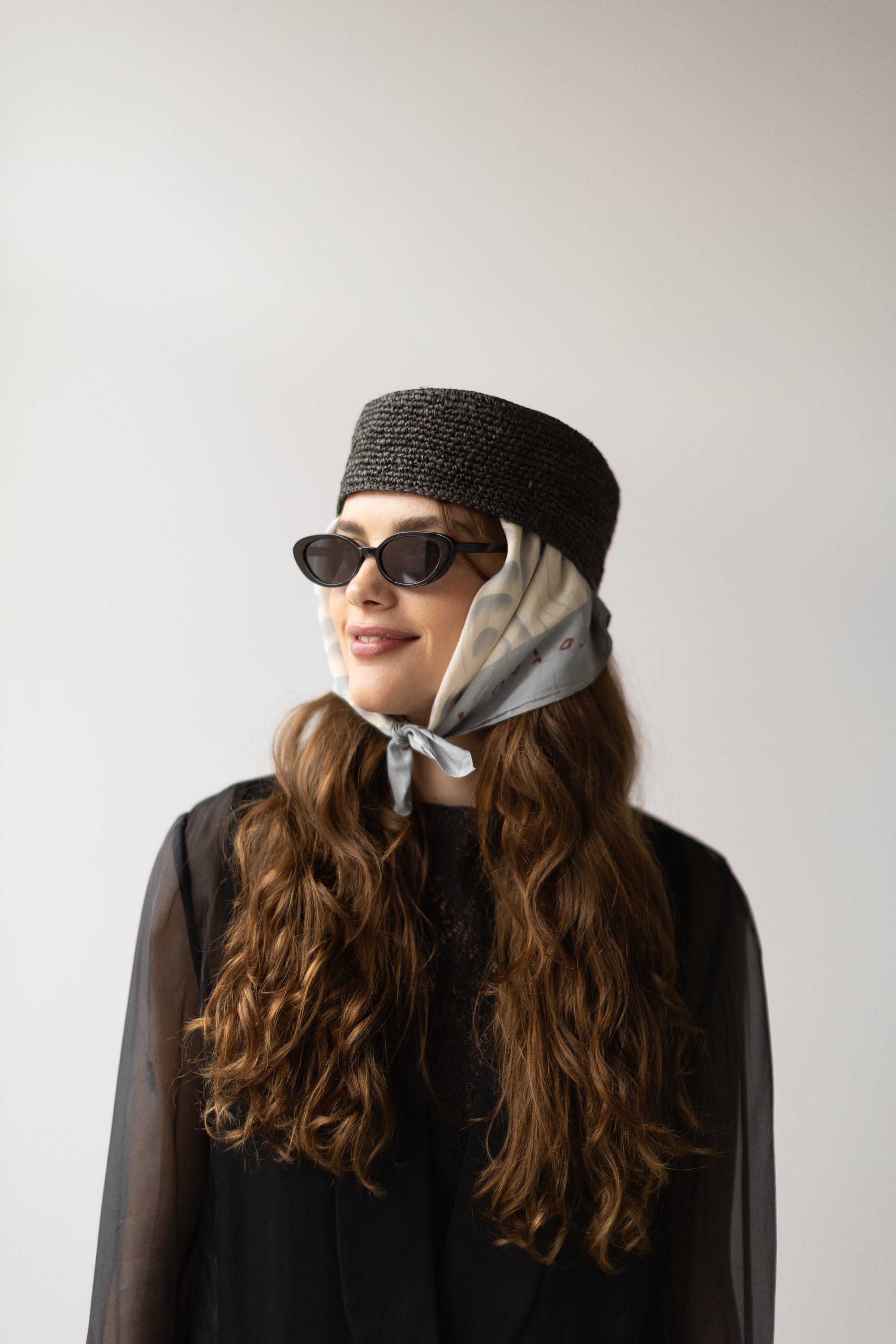 Squared scarf - mistral waves