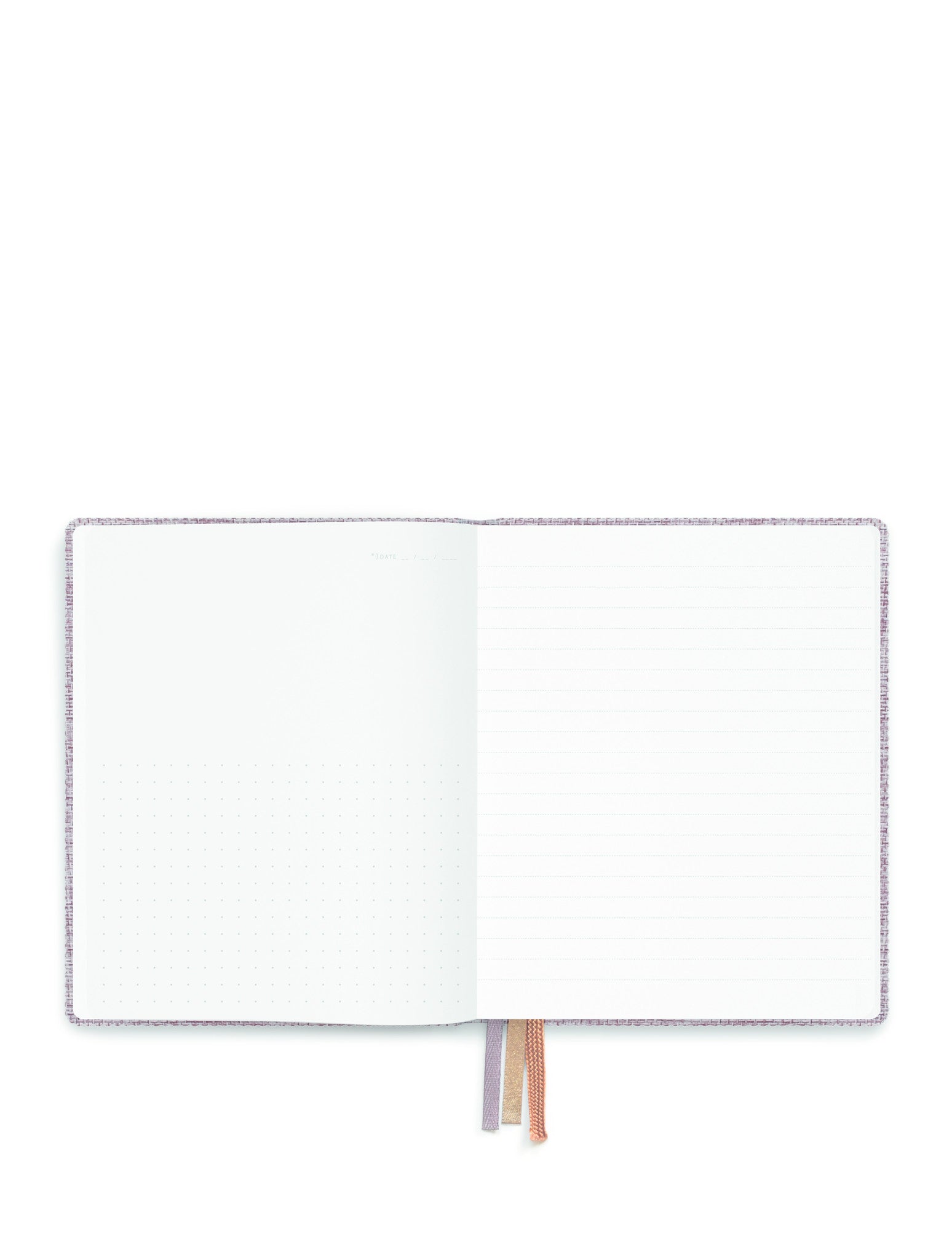Linen notebook A6 - dotted grid / lined - lined - Fluorite - FSC Mix Credit