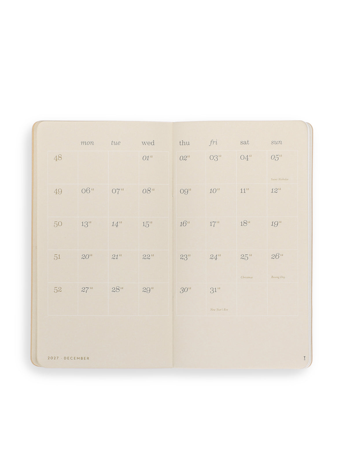 Diary - refill 2027 - for notebook with button