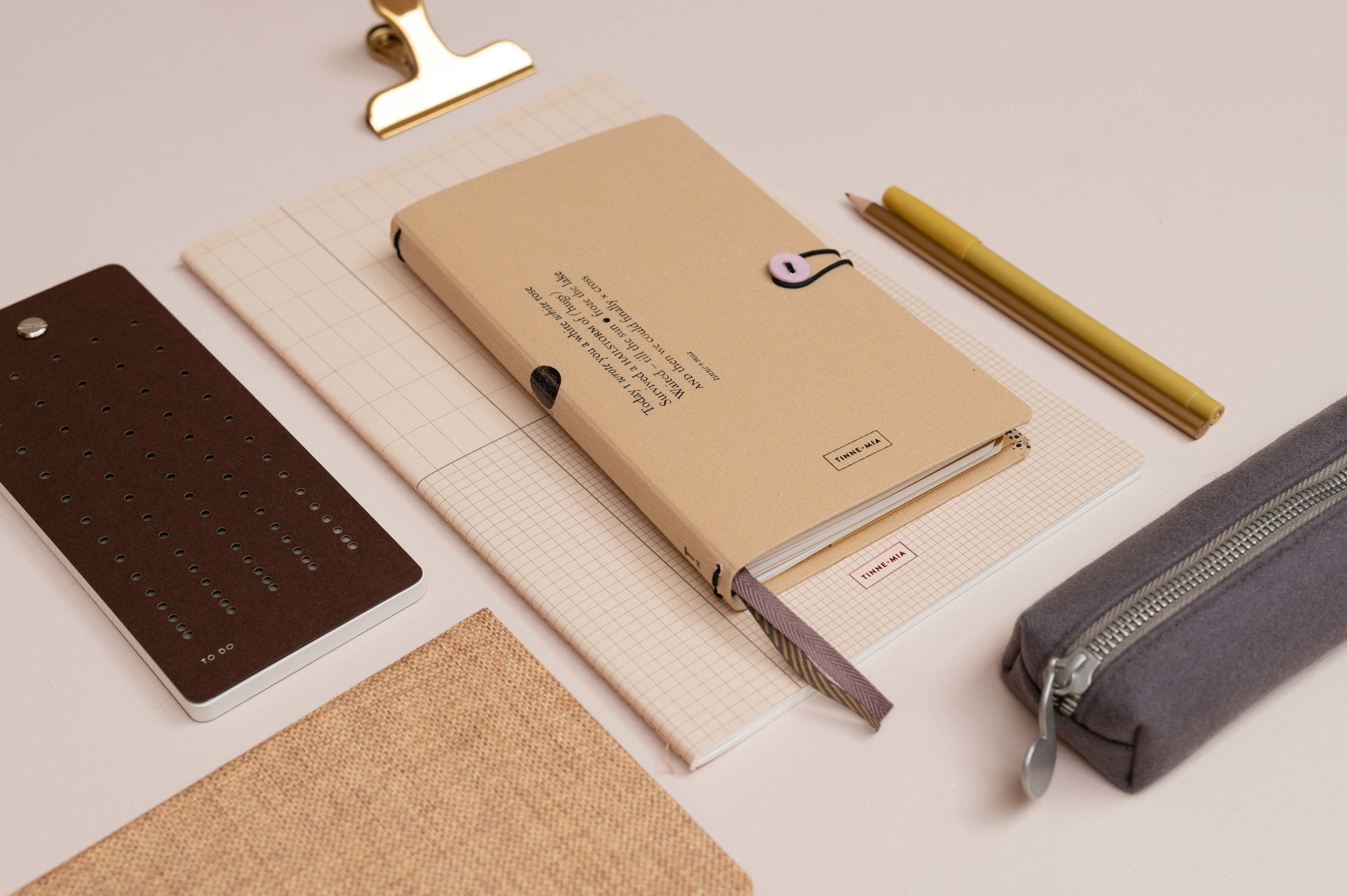 Coco small pencil case - Mauve