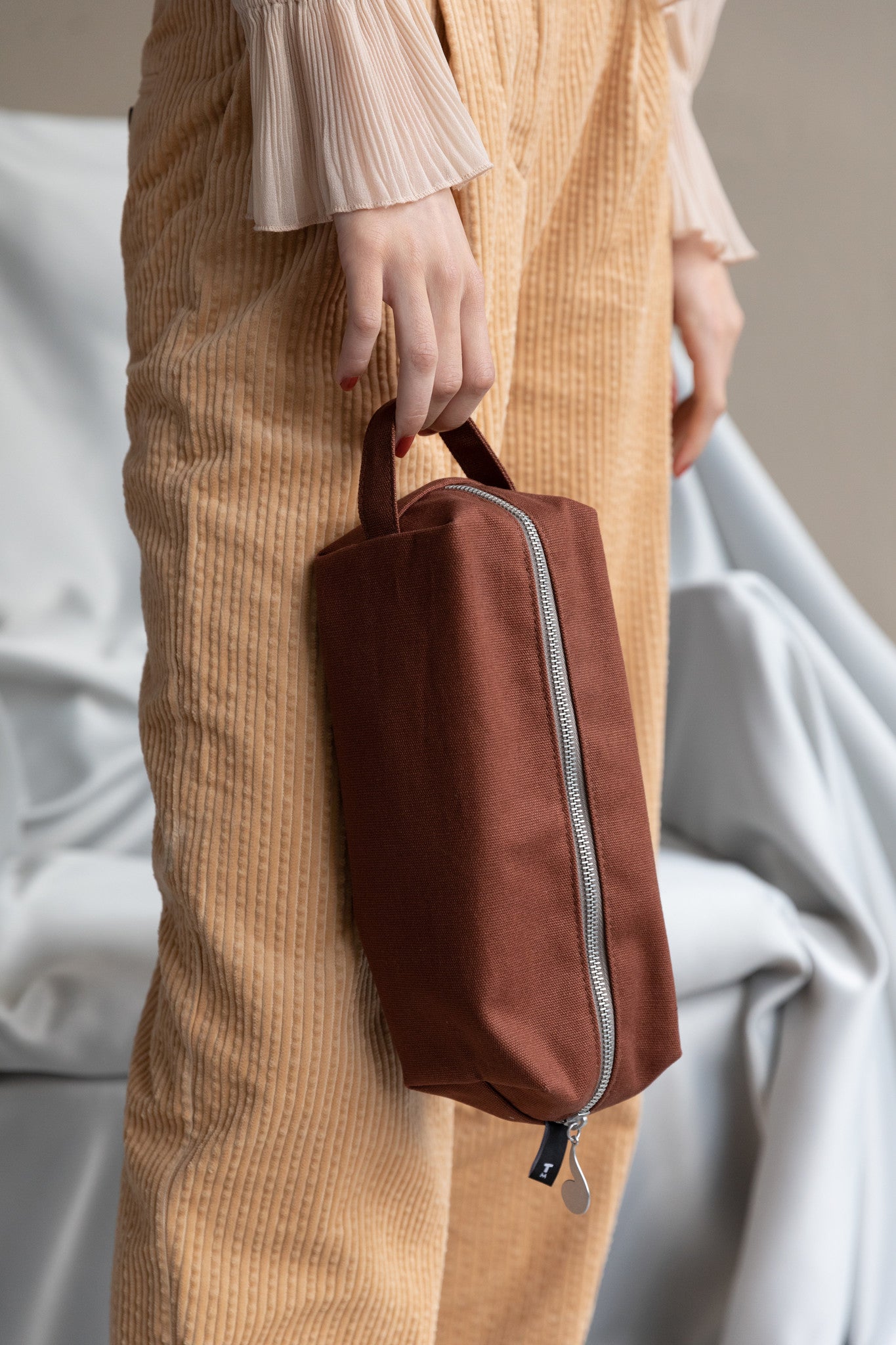 Pencilcase Big - canvas - Chocolate