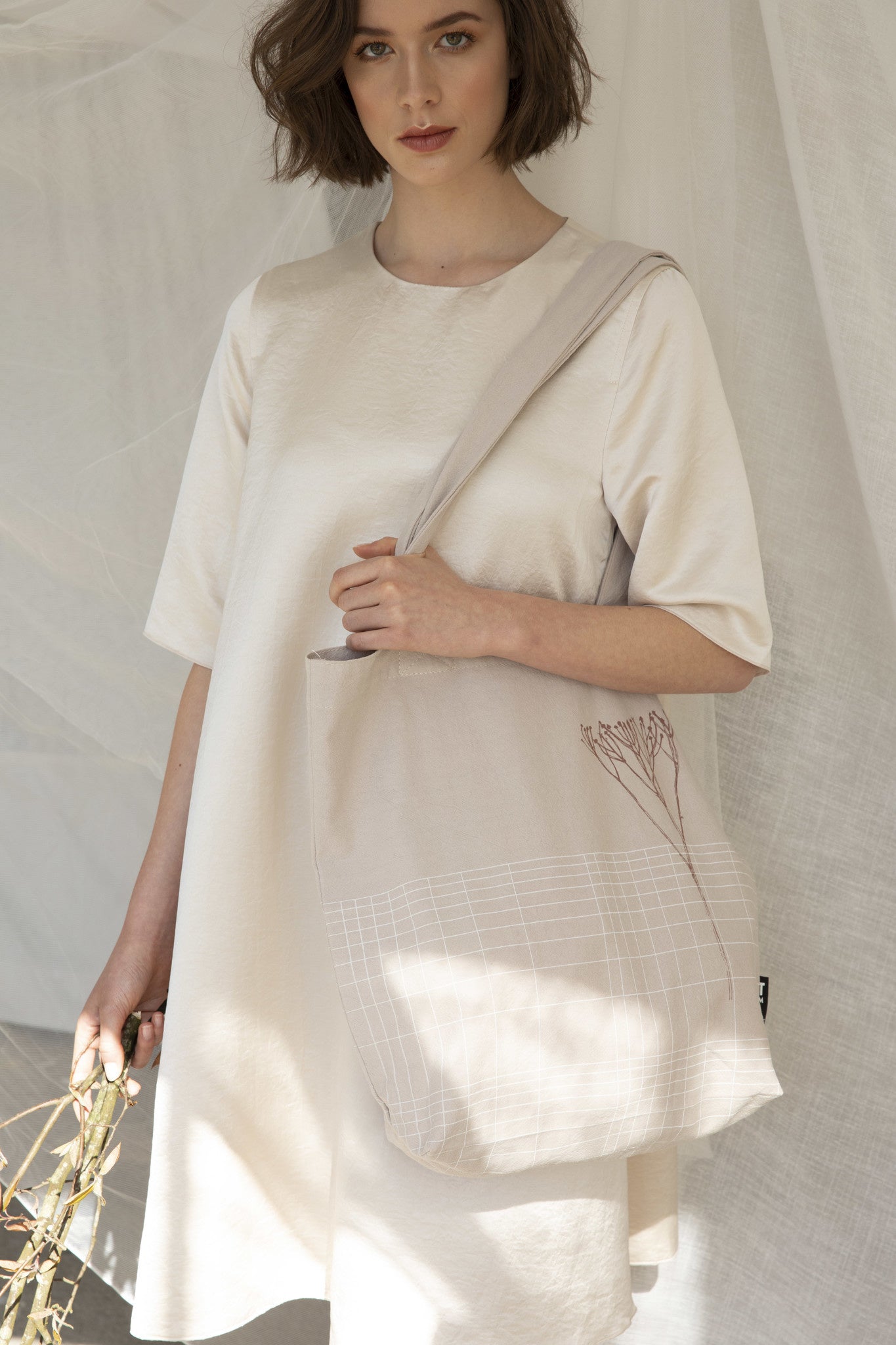 F.G. Tote Bag Linen - Eucalyptus