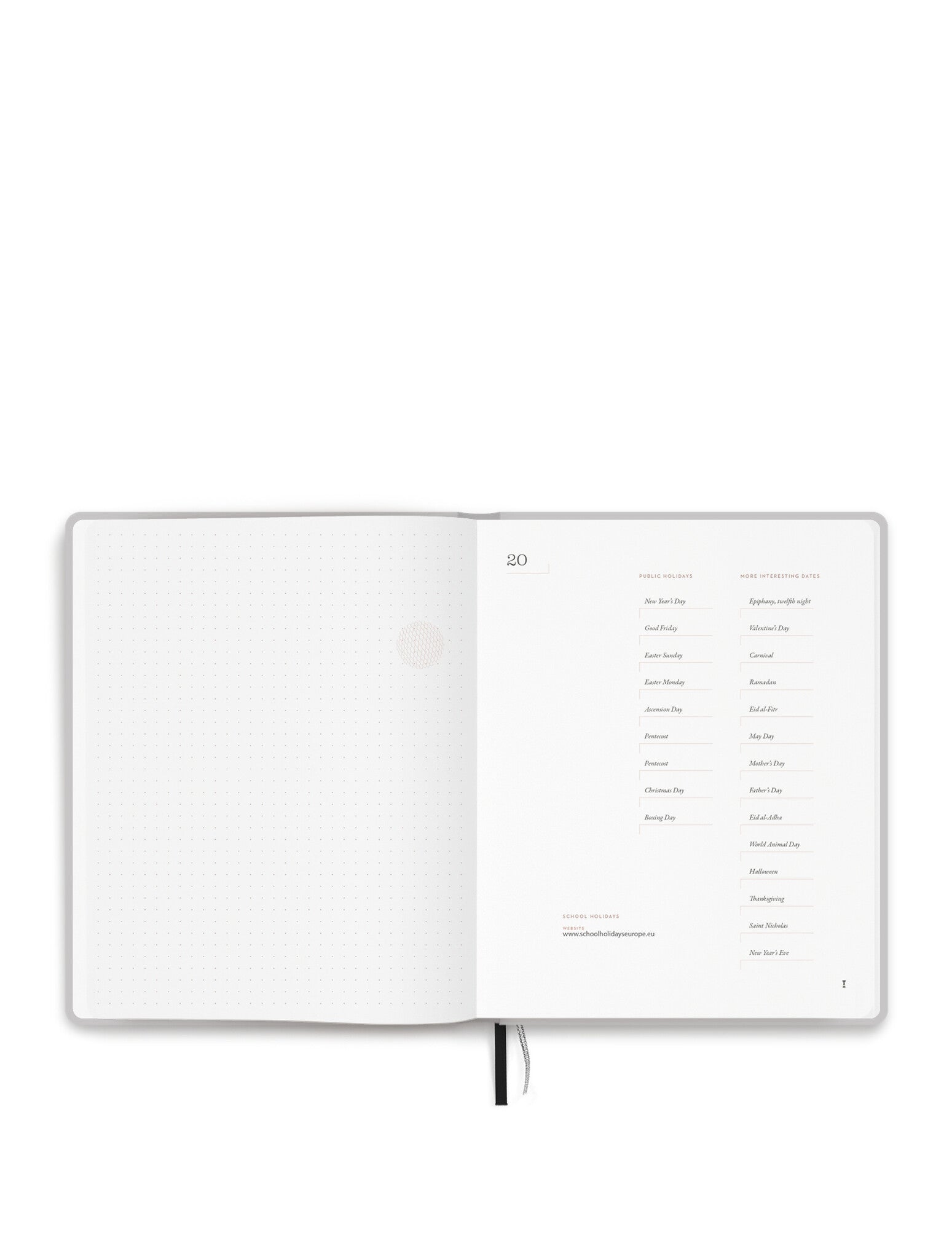 Dateless planner A5+ - Sky Grey - FSC Mix Credit
