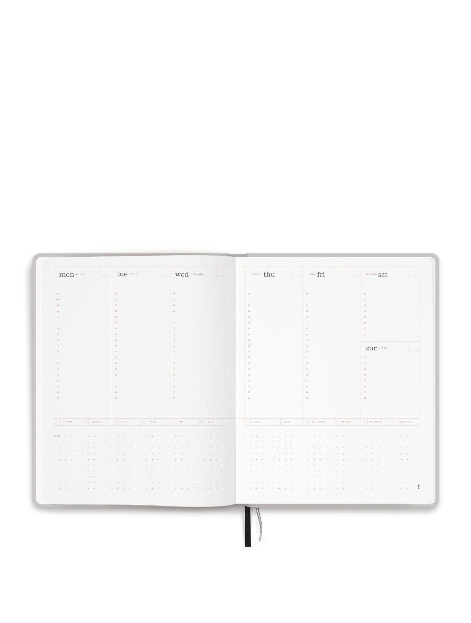 Dateless planner A5+ - Sky Grey - FSC Mix Credit
