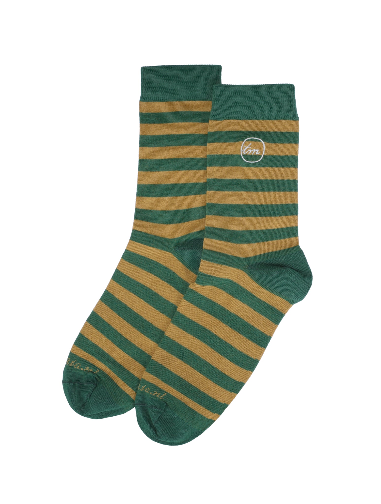 Socks - stripes - green moss