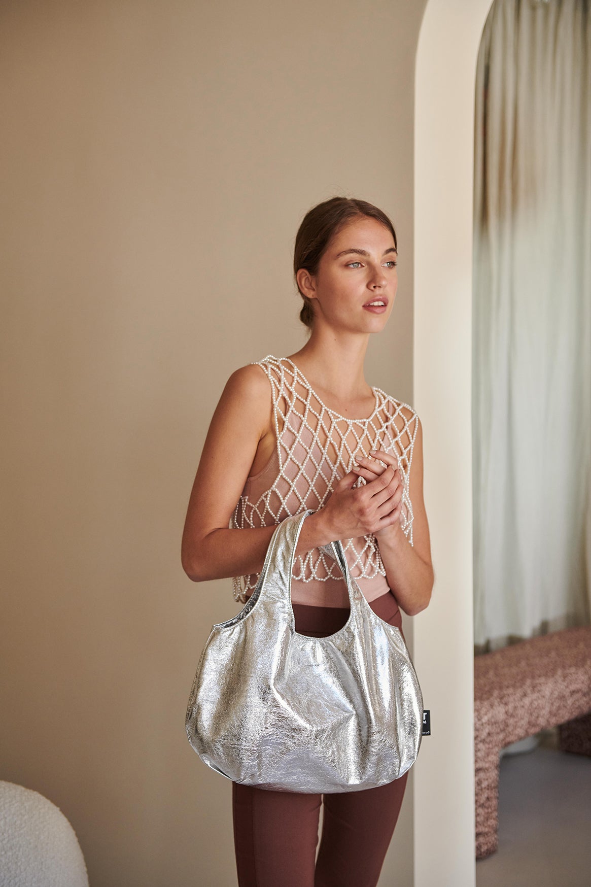 Mila handy bold bag - Silver Moon