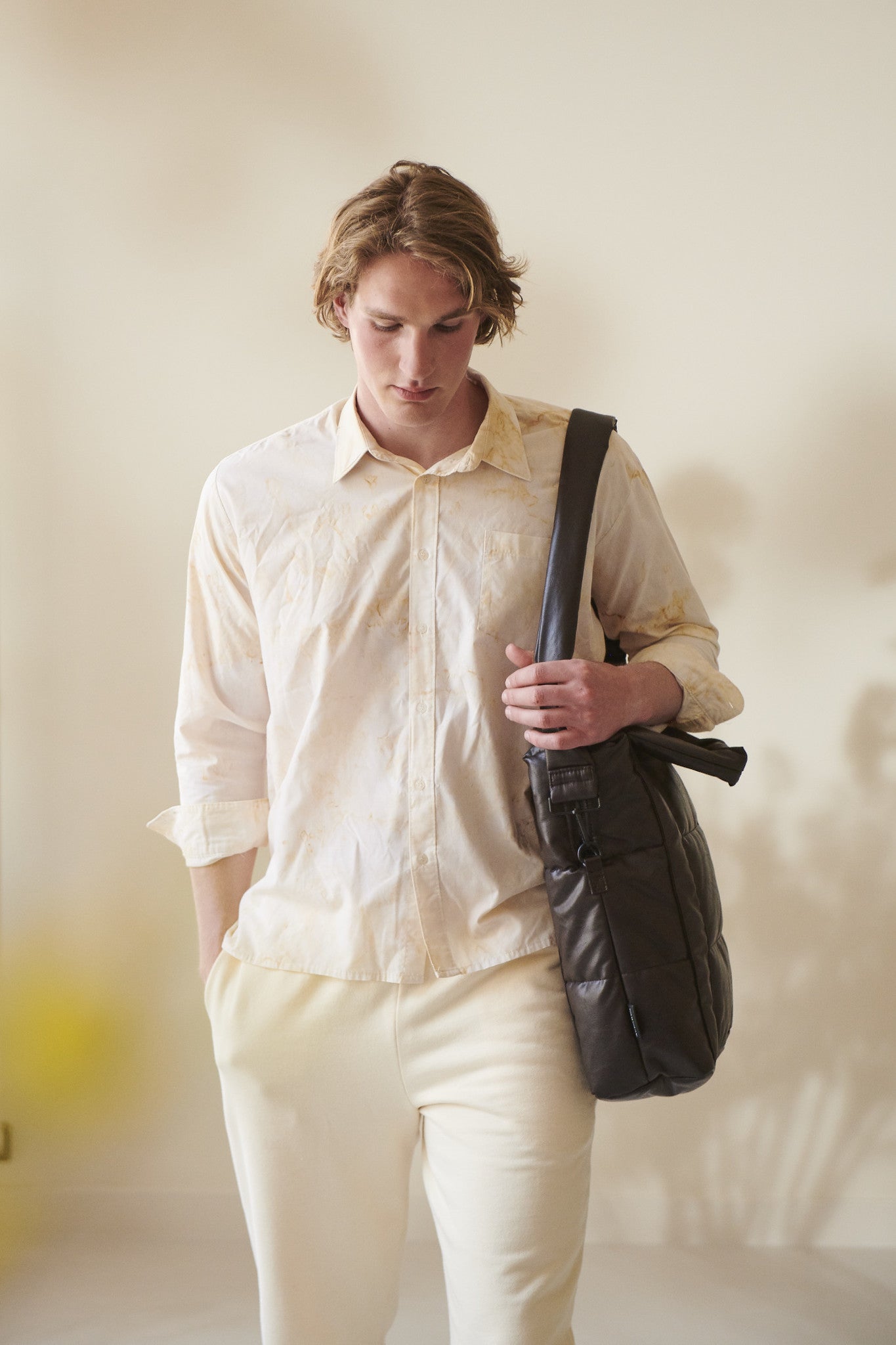 Jules Puffy laptop bag - Seal Brown