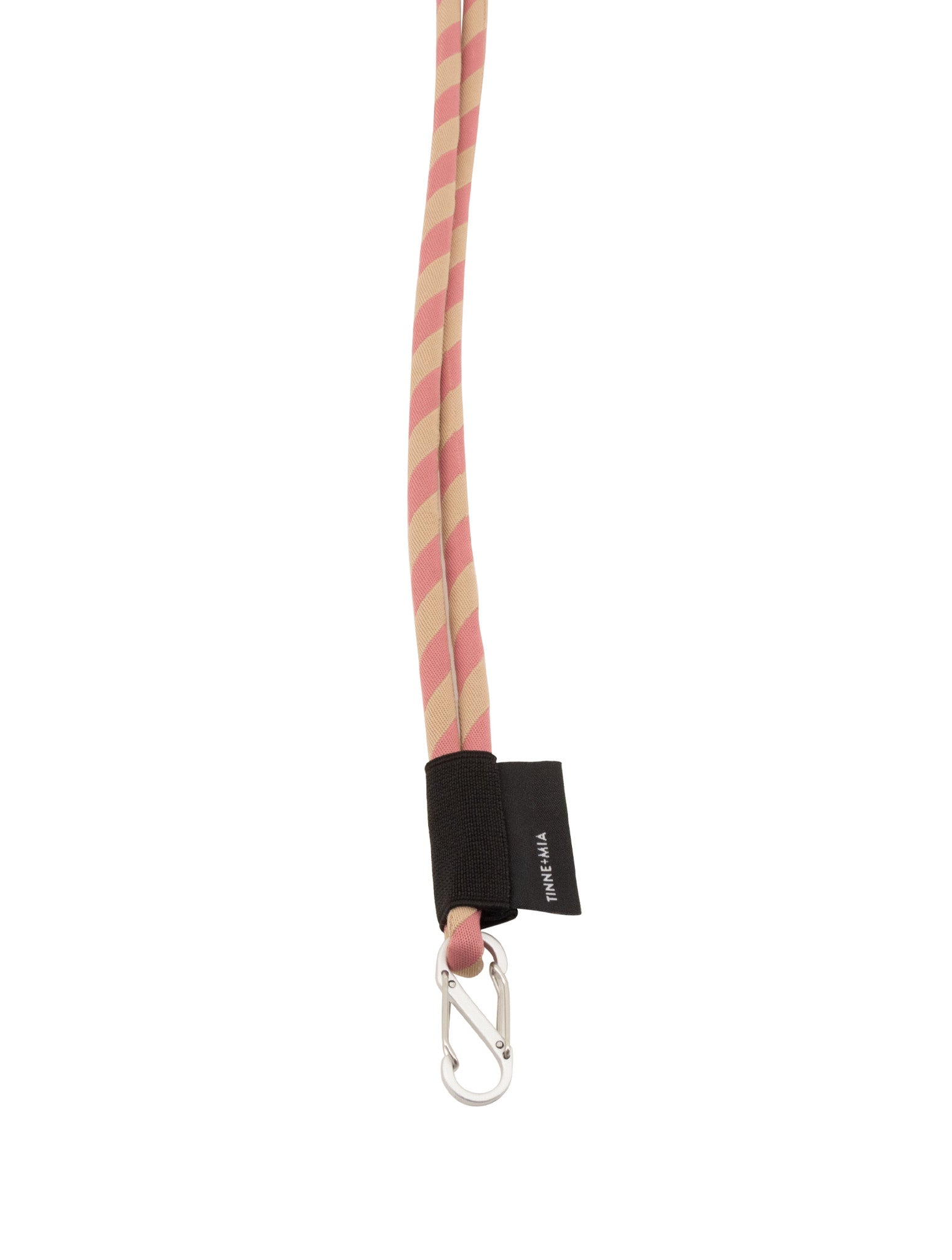 Elia Puffy Key lanyard long - Stripes Apricot