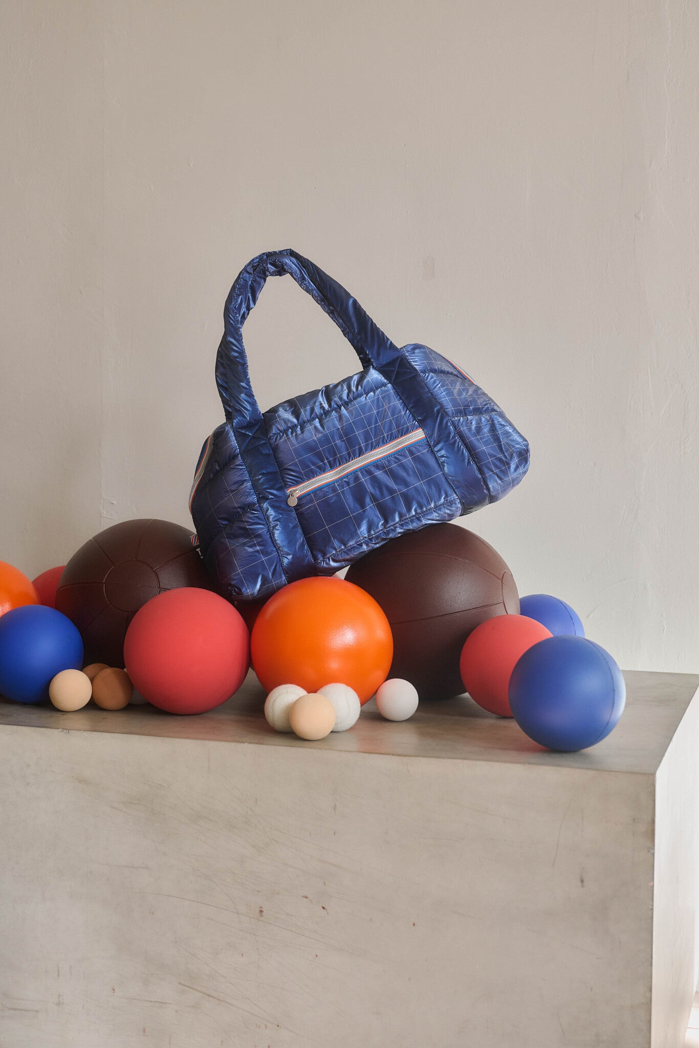 Melle Puffy Sports Bag -  Blue