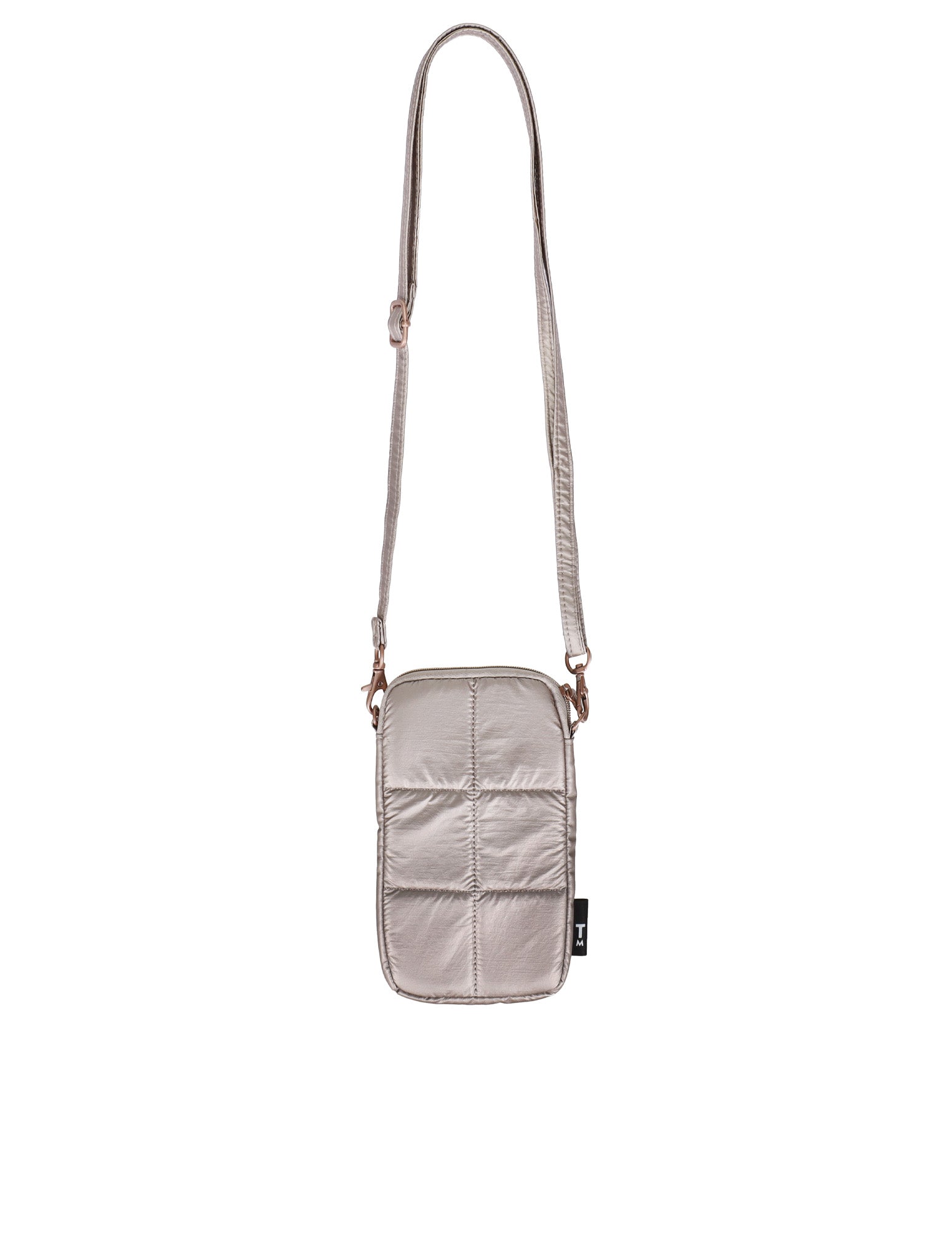 Luce Puffy phone pouch - greige gold