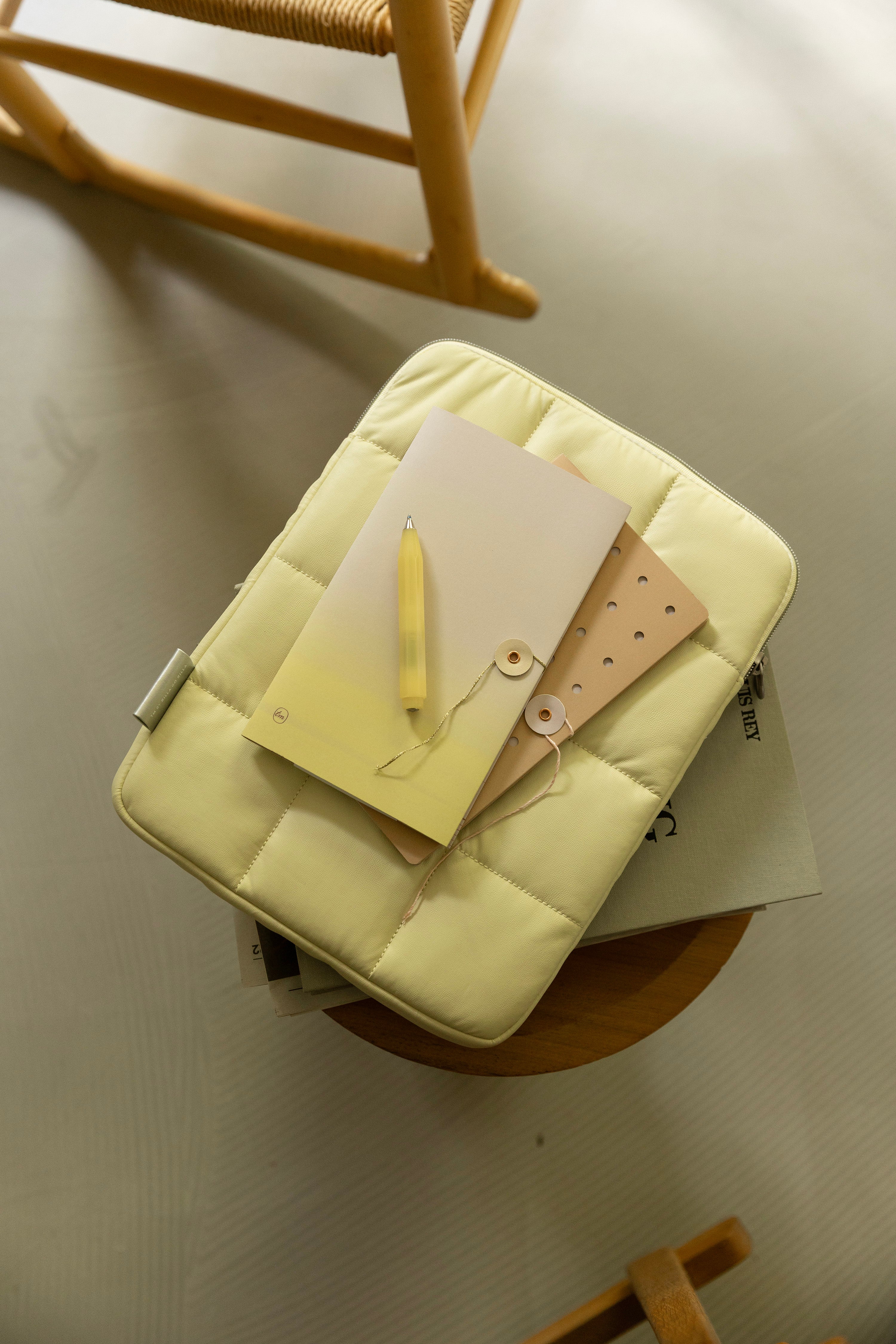 Senna Puffy laptop pouch - happy hopes