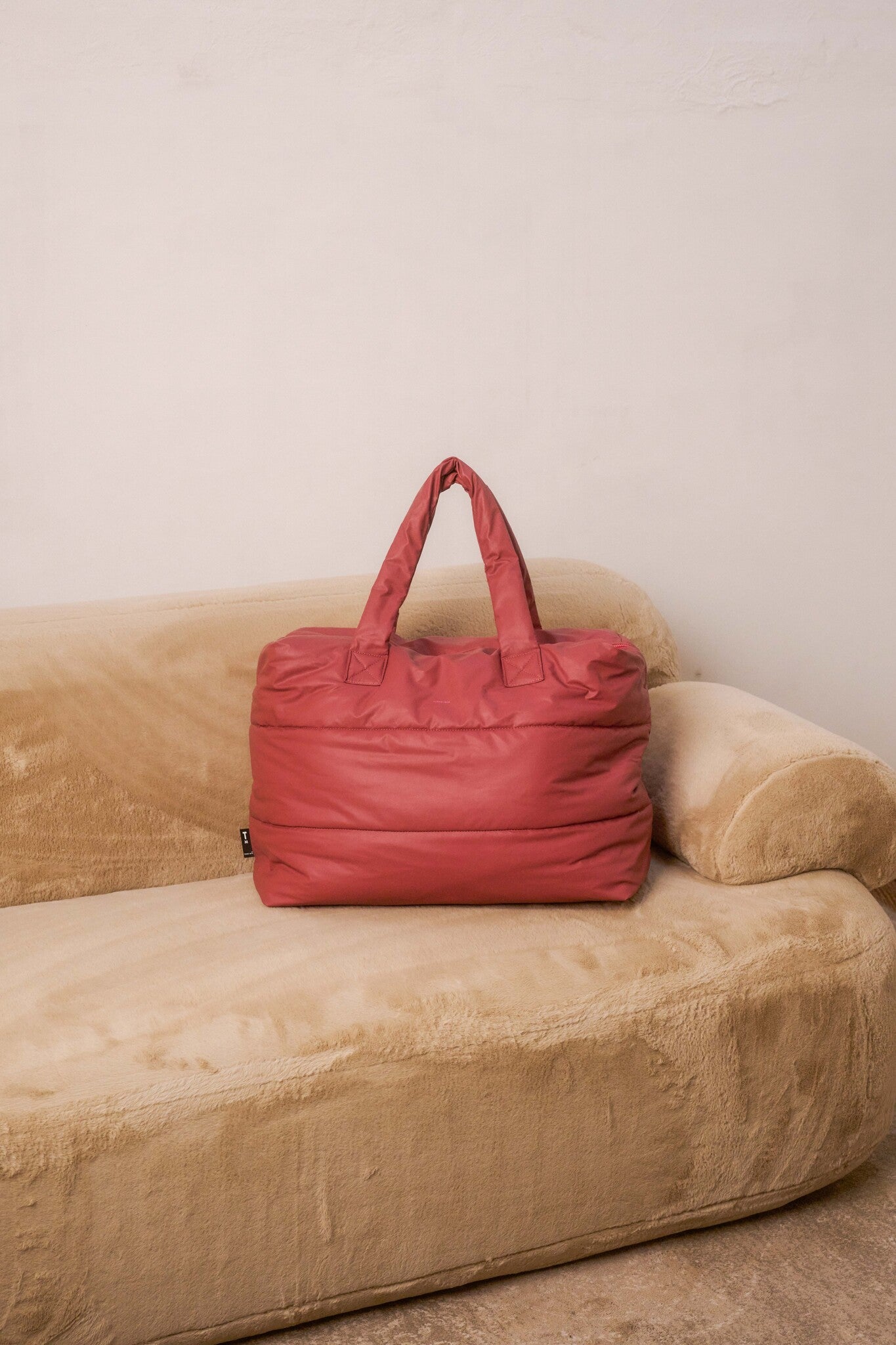 Camill Big Puffy Weekend Bag - Red Wood