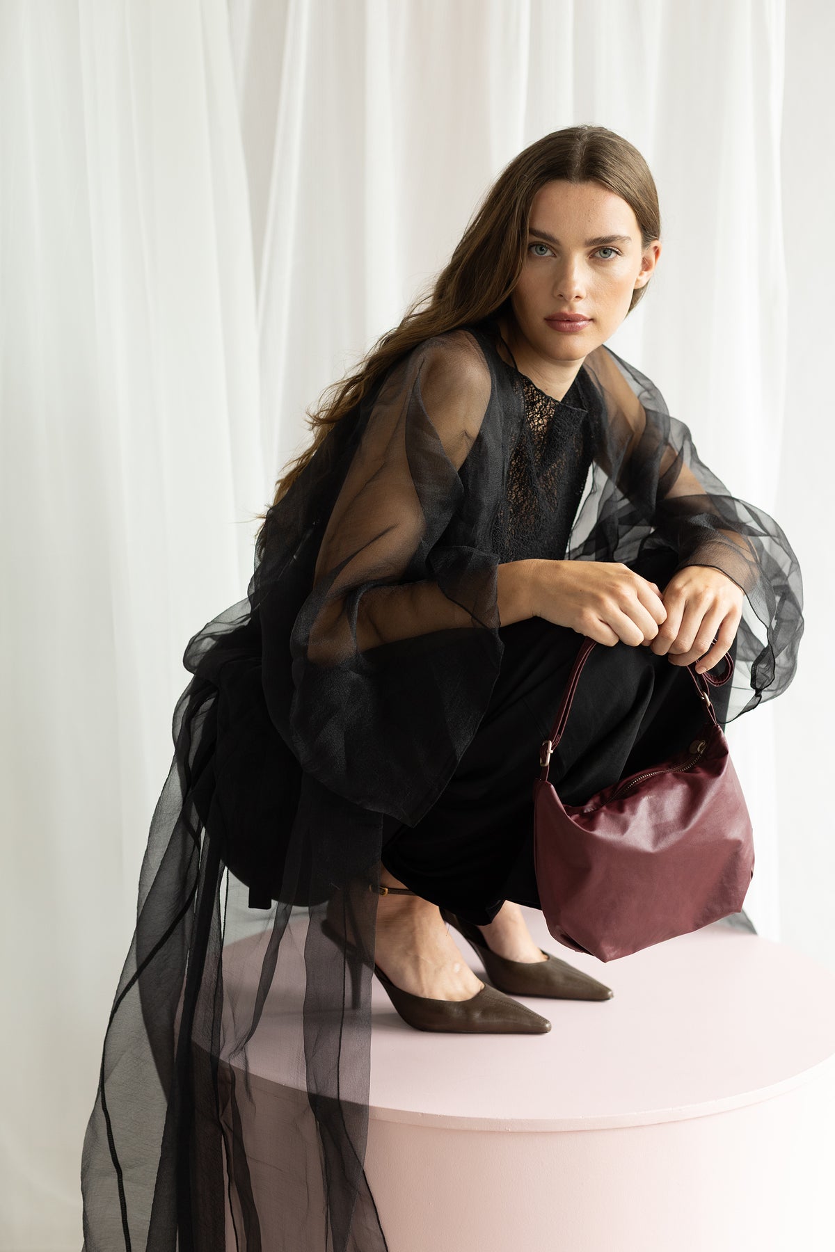 Cross body bag - new maroon