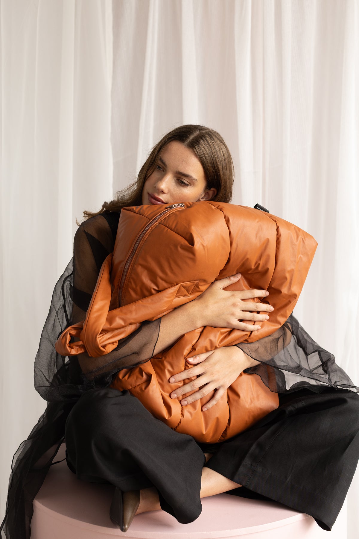 Camill Big Puffy weekend Bag - adobe
