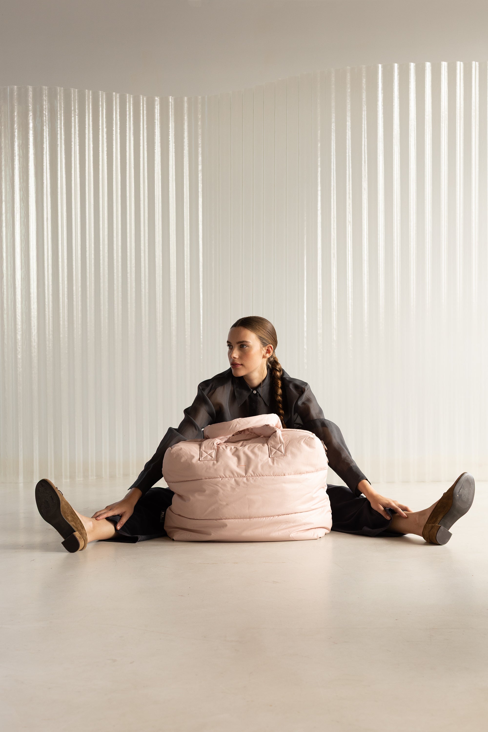 Camill Big Puffy weekend Bag - sepia rose