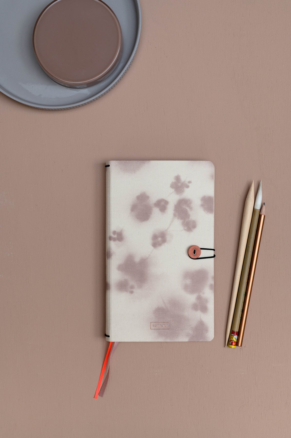 Combination Notebook button amour des lilas + Diary 2027 refill