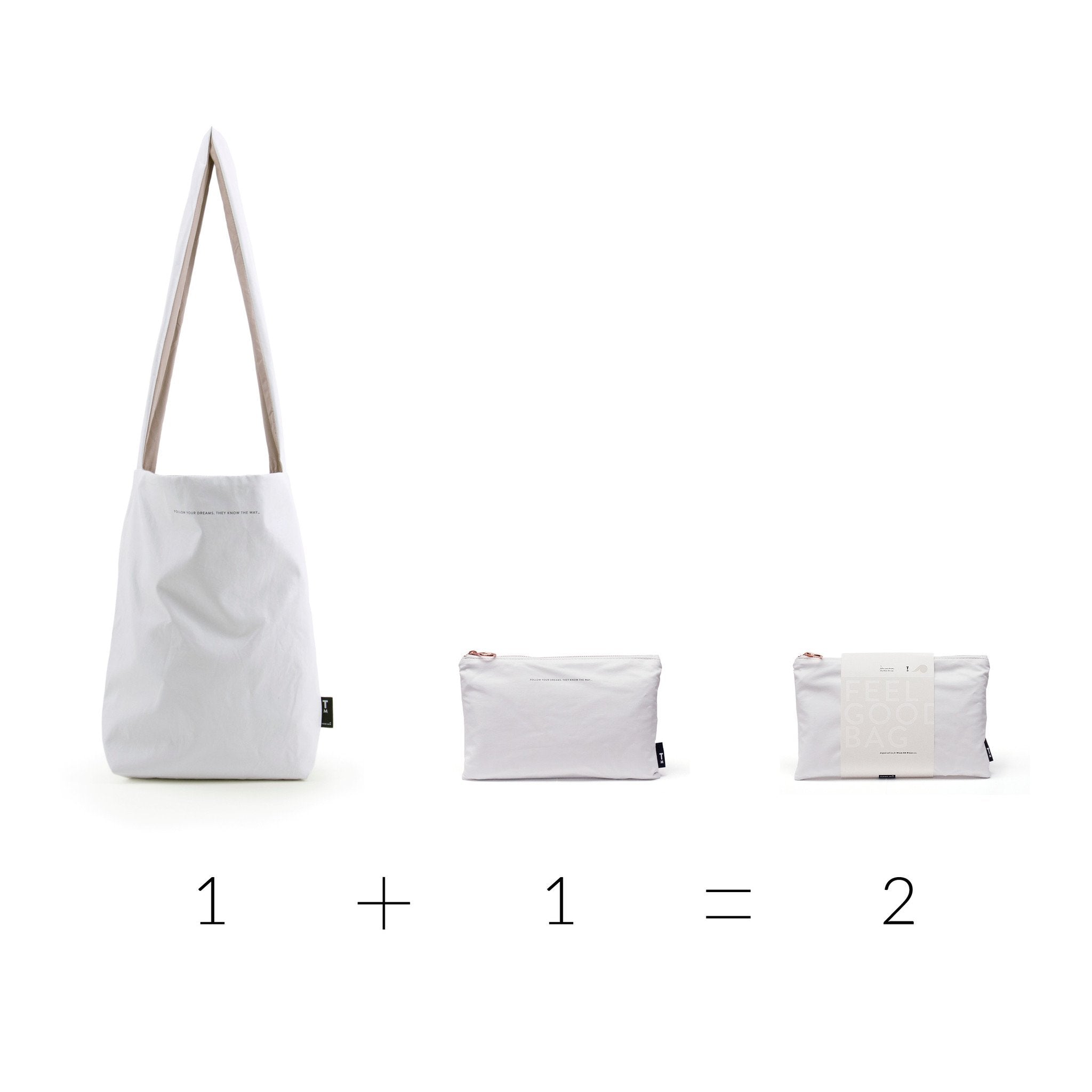 Feel Good Bag - Feather Grey - gimme little sign.