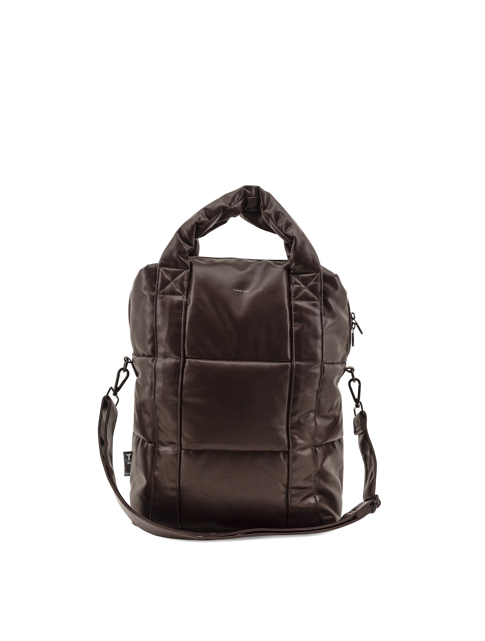 Jules Puffy laptop bag - Seal Brown