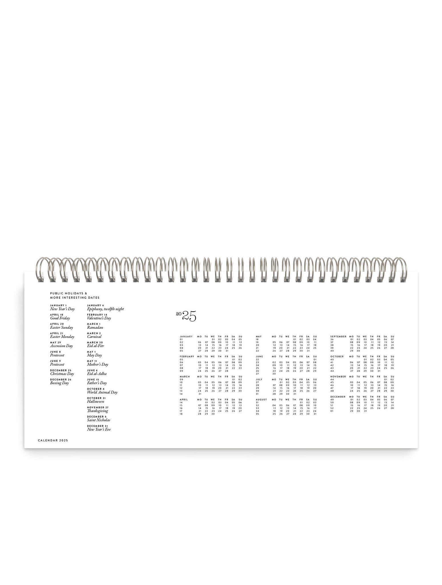 Weekplanner 2025 - Orange Rose