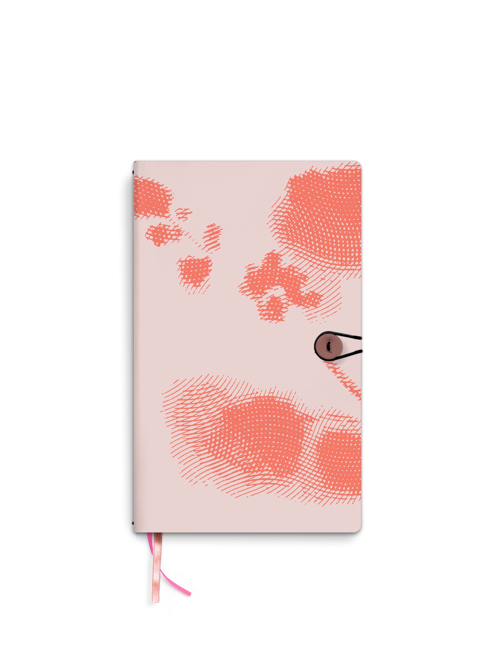 Notebook with button - Flamingo rose