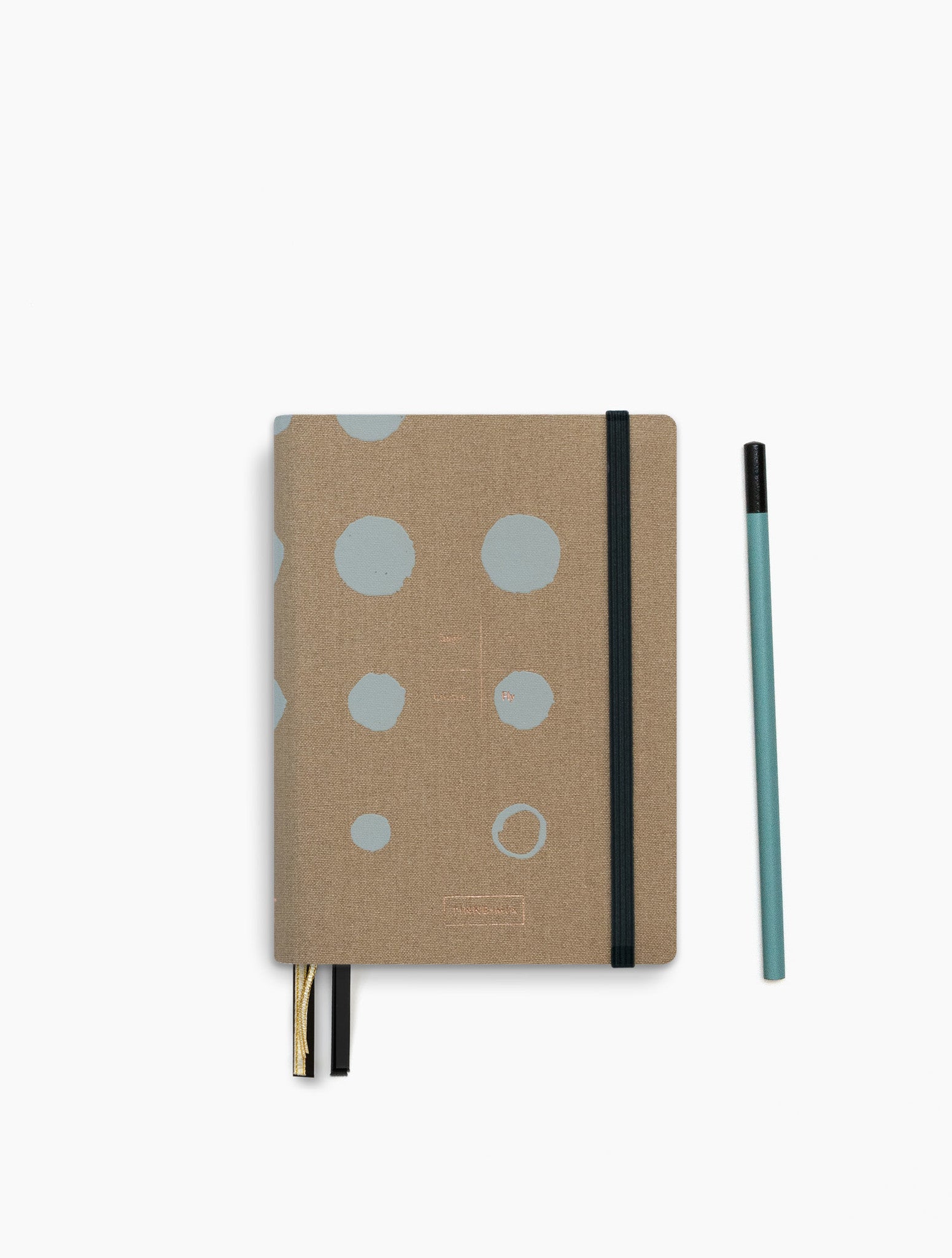 Linnen Adresboek - dotted grid - Mustard