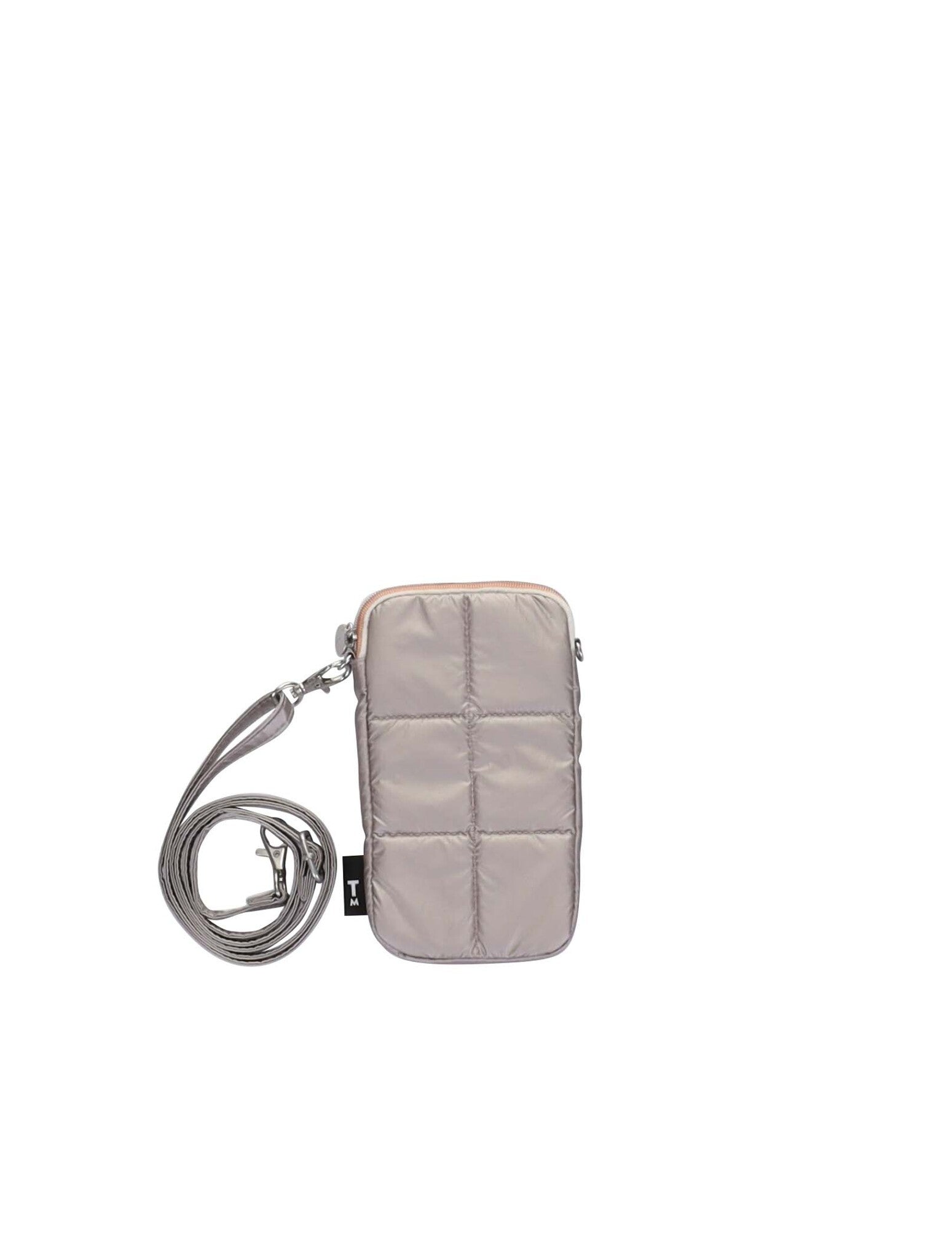 Luce Puffy phone pouch - Greige Gold - nylon