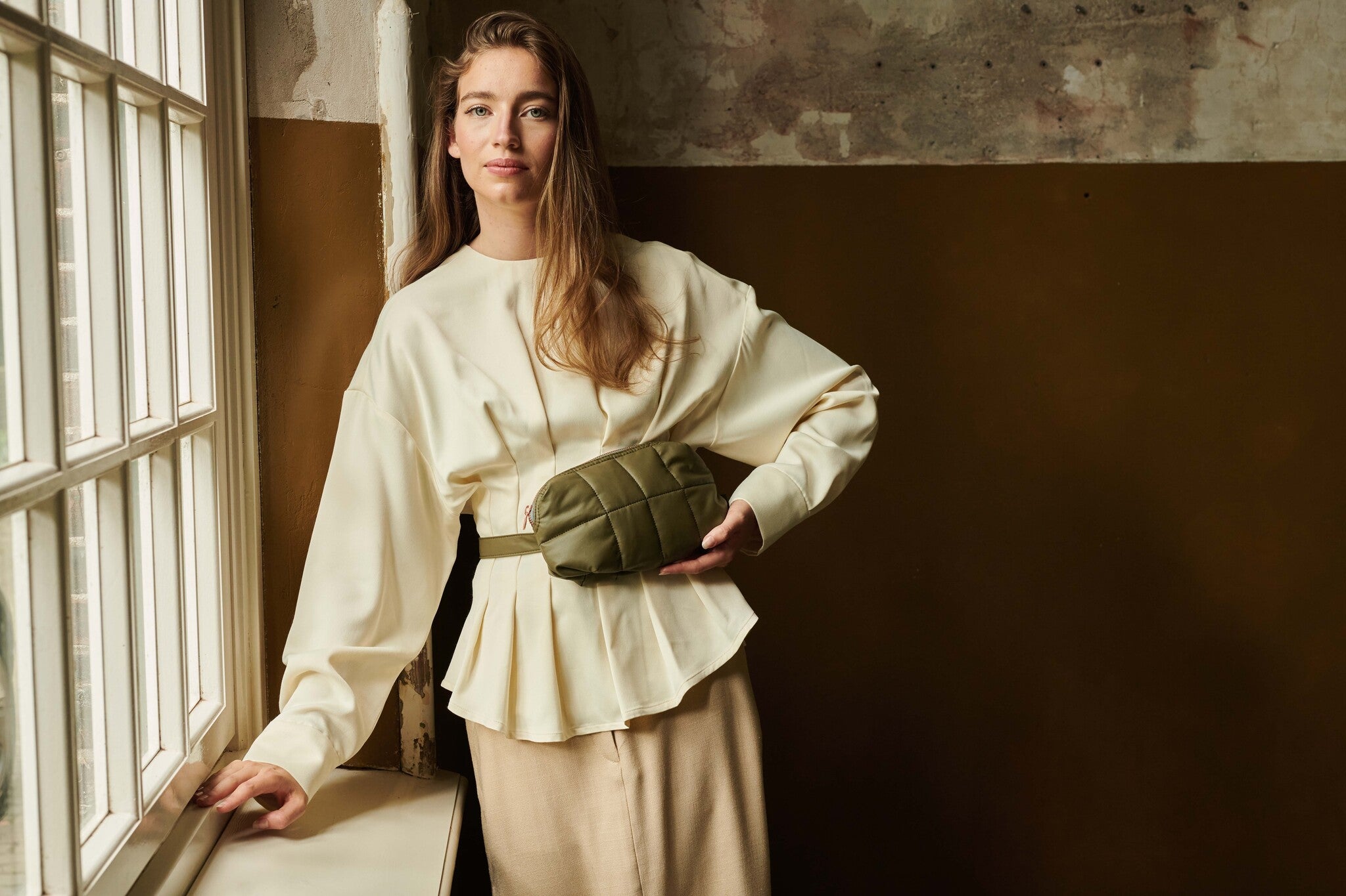 Cilou puffy belt bag  -  Capers