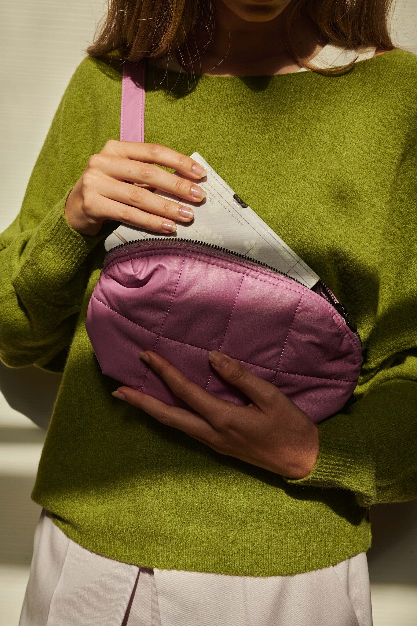 Cilou puffy belt bag  -  Pale Pansy