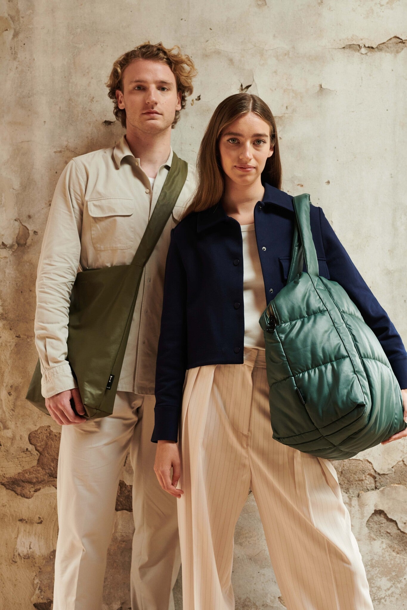 Clode Puffy Shoulder Bag - Jungle Green