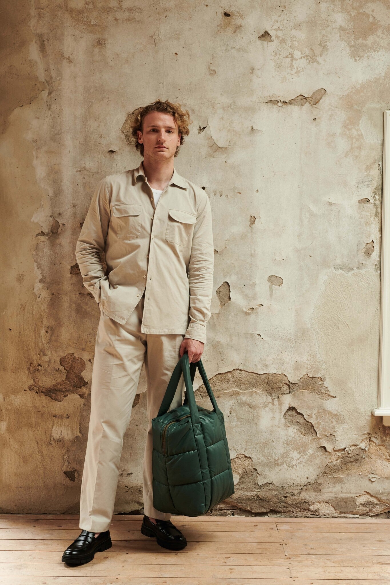 Clode Puffy Shoulder Bag - Jungle Green