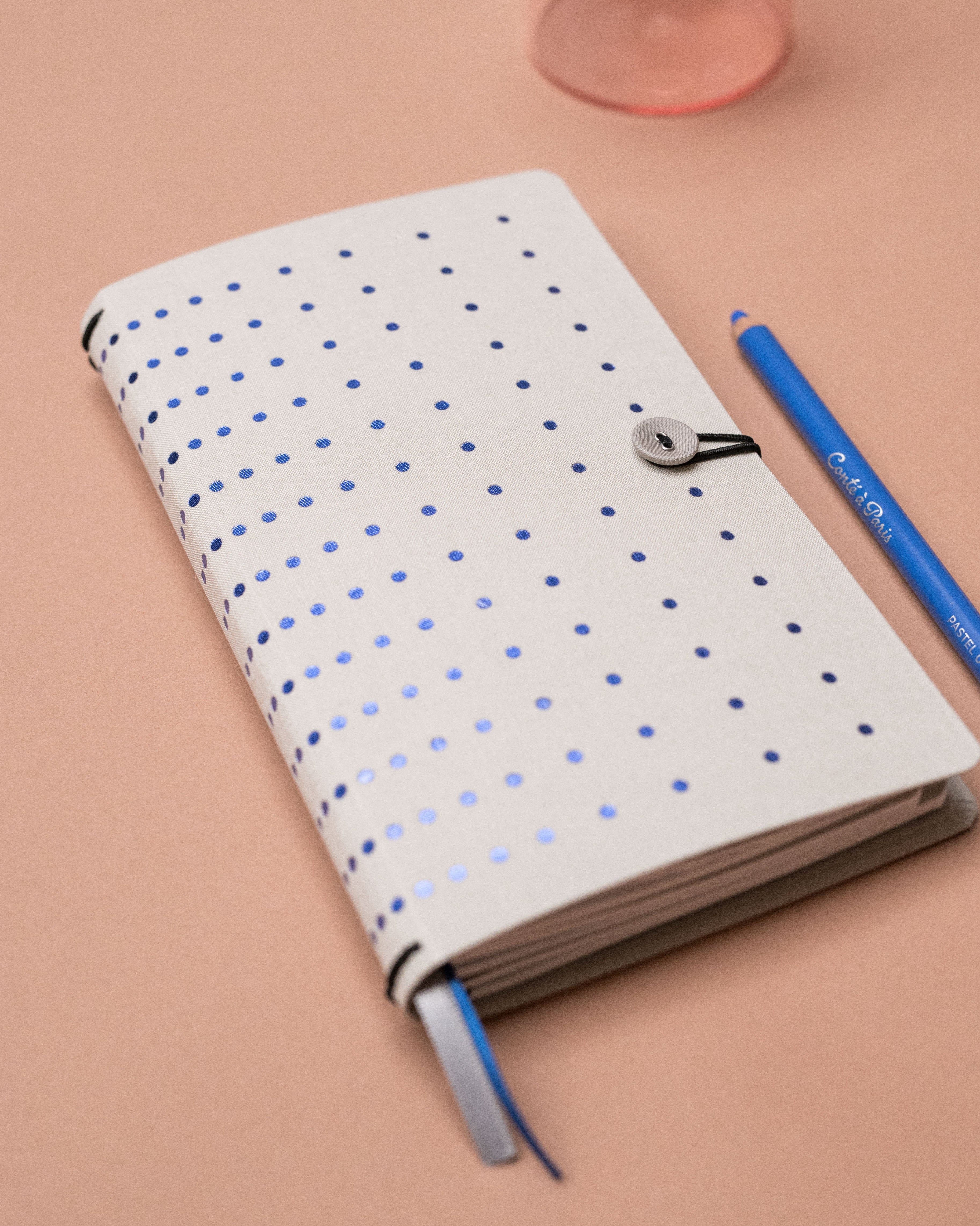 Notebook with button - Forever blue