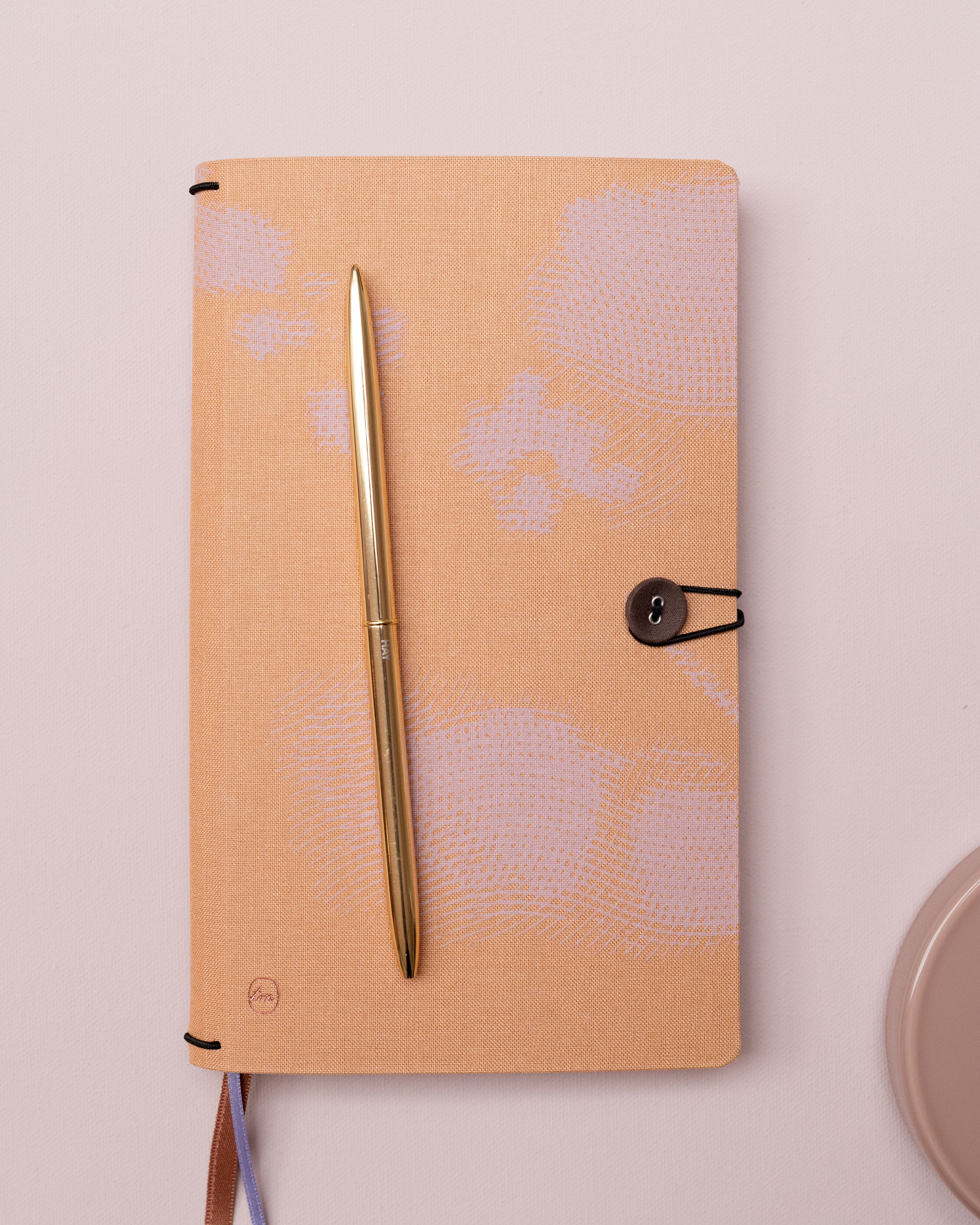 Notebook with button - Orchid Honey