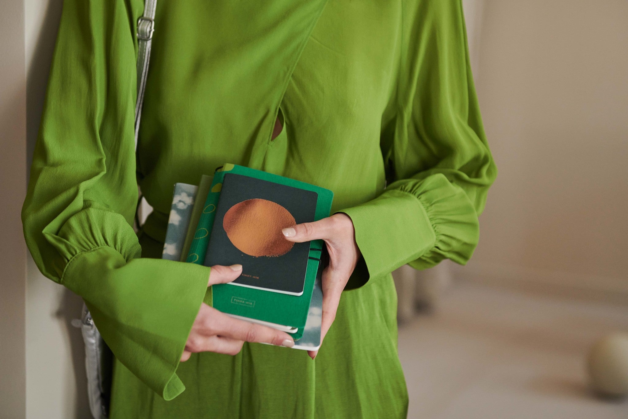 Notitieboek met knoop - Emerald - FSC Mix Credit