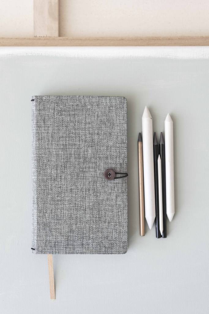 Notitieboek met knoop - dotted grid / gelinieerd / blanco - Moss Agate - FSC Mix Credit
